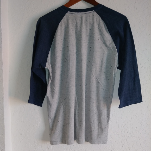 Hurley Speckled Blue 3/4 Sleeve Tee Premium Fit M - Picture 4 of 4